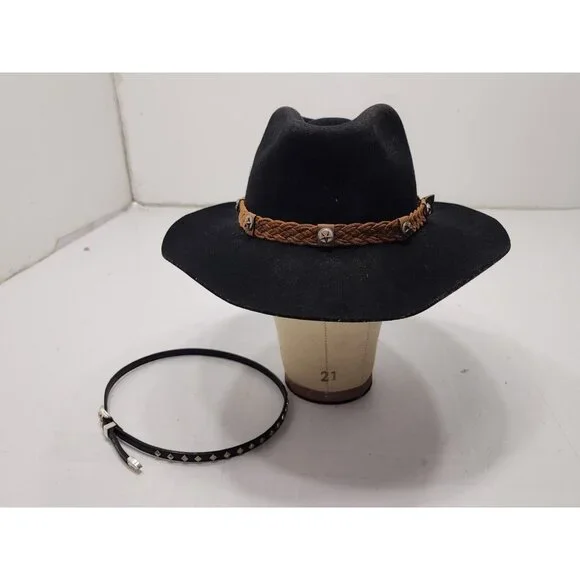 Outback Trading Co. Broken Hill Collection Mens Wool Cowboy Hat Black Size 6 7/8 - Picture 1 of 10